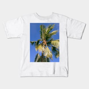 Coconut Liquor Man, collecting palm hearts. Philippines Kids T-Shirt